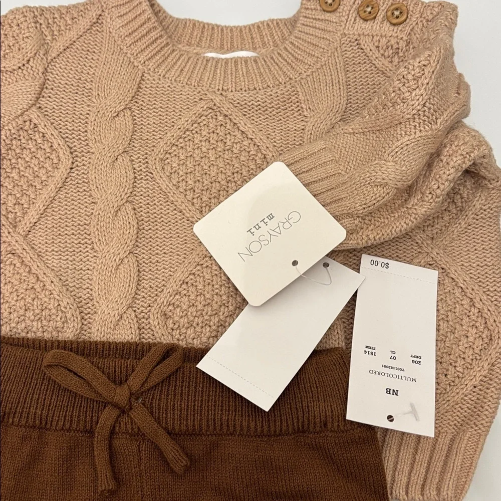 Cable Knit Sweater set new 🆕